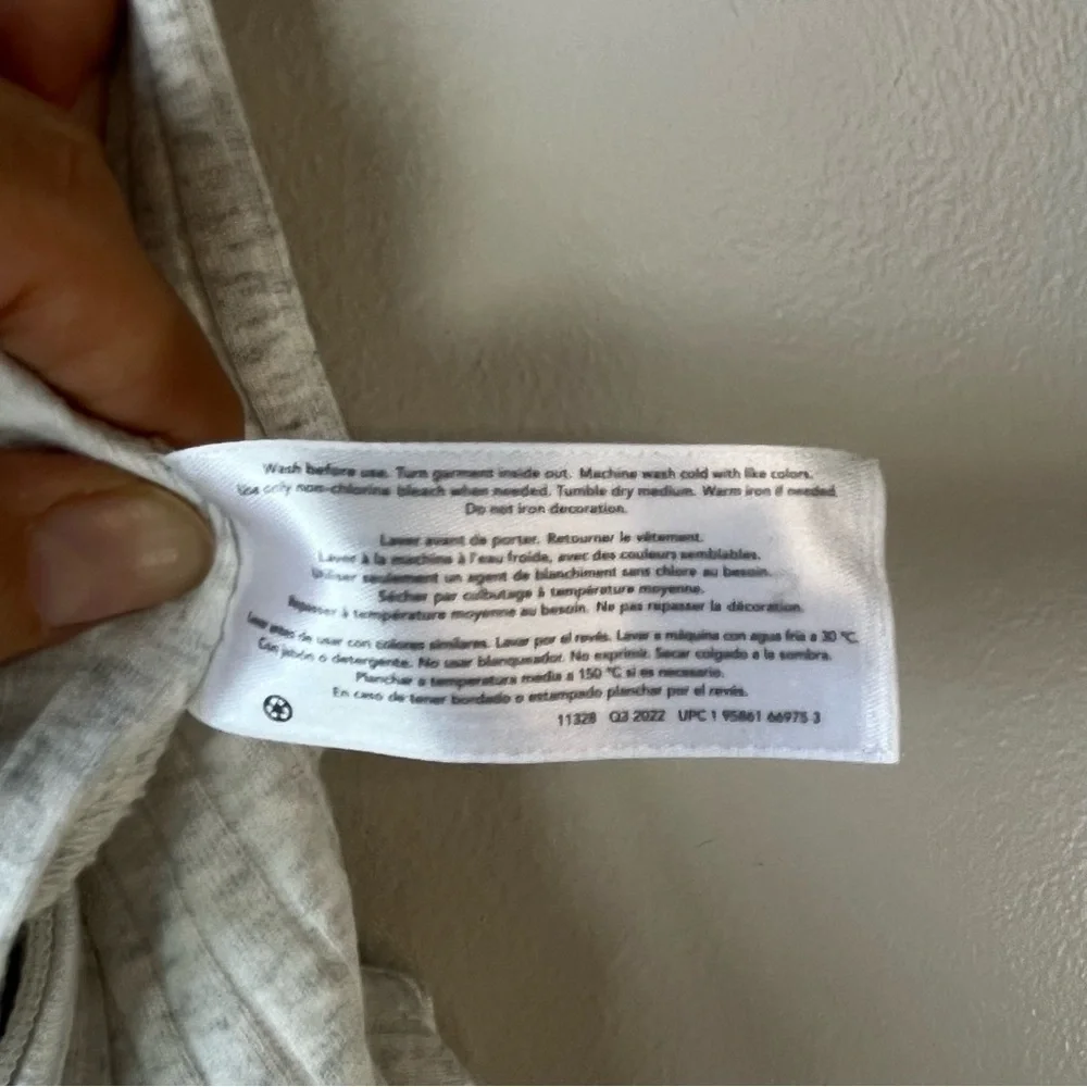 Carter's Baby Unisex SMALL White & Gray Ribbed Sleeveless Sleep Sack Lightweight